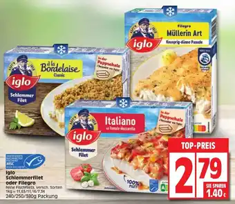 Edeka iglo Schlemmerfilet o. Filegro 240-380g Angebot