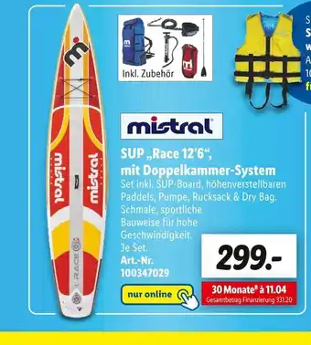 Lidl Mistral sup „race 12'6“, mit doppelkammer-system Angebot