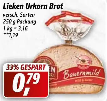 Simmel Lieken Urkorn Brot 250 g Packung Angebot