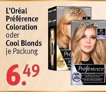 Rossmann L'oréal Préférence Coloration oder Cool Blonds Angebot