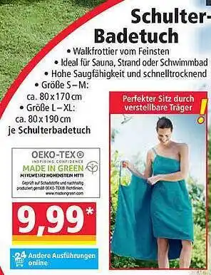 Norma Schulter-badetuch Angebot