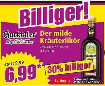 Norma Gurktaler Der Milde Kräuterlikör Angebot