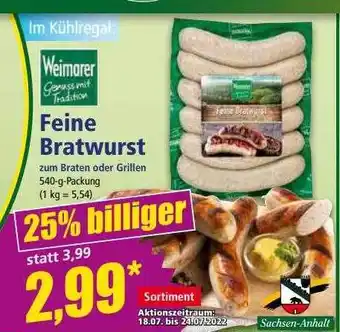 Norma Weimarer Feine Bratwurst Angebot