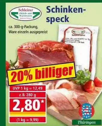 Norma Schinkenspeck Schleize Angebot