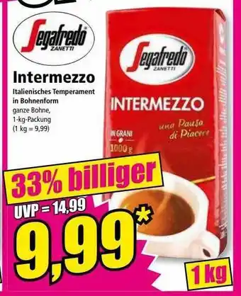 Norma Segafredo Intermezzo Angebot