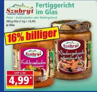 Norma Szubryt Kohlrouladen Oder Rindergulasch Angebot