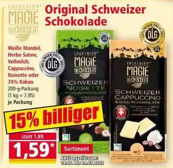 Norma Original Schweizer Schokolade Magie Angebot