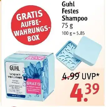 Rossmann Guhl Festes Shampoo 75g Angebot