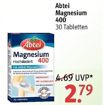 Rossmann Abtei Magnesium 400 Angebot