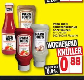 Edeka Papa Joe's Tomatenketchup o. Saucen 500/300ml Angebot