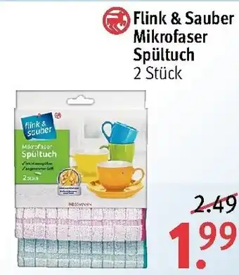 Rossmann Flink & Sauber Mikrofaser Spültuch Angebot