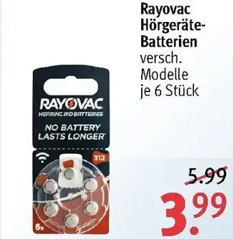 Rossmann Rayovac Hörgeräte Batterien Angebot