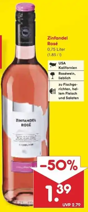 Netto Marken-Discount Zinfandel Rosé 0,75 Liter Angebot