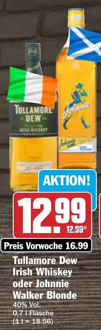 AEZ Tullamore Dew Irish Whisky o. Johnnie Walker Blonde 700ml Angebot