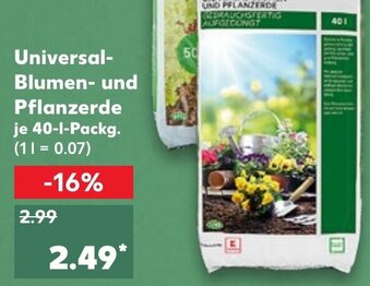 Kaufland Universal Blumen und Pflanzerde 40 L Angebot