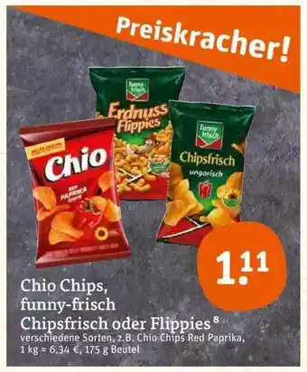 tegut Chio Chips, Funny-frisch Chispfrisch Oder Flippies Angebot