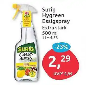 Budni Surig Hygreen Essigspray Angebot