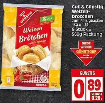 Elli Markt Gut & Günstig Weizen-brötchen Angebot