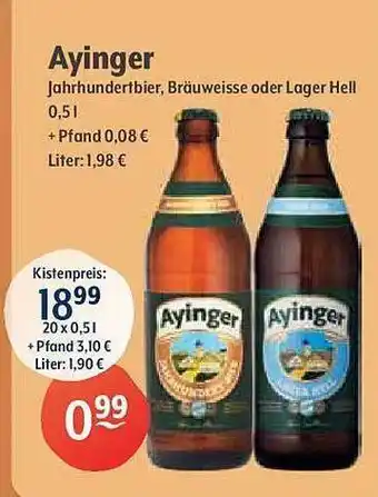 Getränke Hoffmann Ayinger Angebot