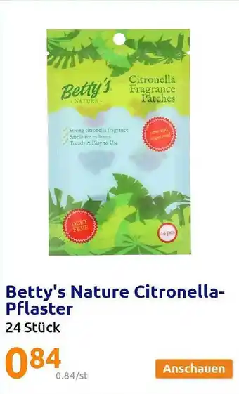 Action Betty's Nature Citronella-pflaster Angebot