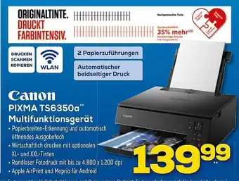 Euronics XXL Canon Pixma Ts6350a Multifunktionsgerät Angebot