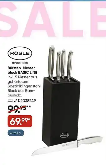 Galeria Rösle Bürsten-messerblock Basic Line Angebot