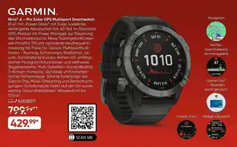 Galeria Garmin Fenix 6 - Pro Solar Gps Multisport Smartwatch Angebot