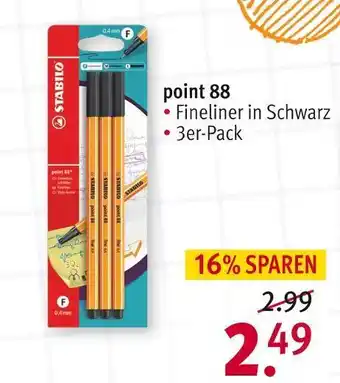 Rossmann Stabilo point 88 Angebot