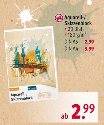 Rossmann Schreibwelt aquarell-/ skizzenblock Angebot