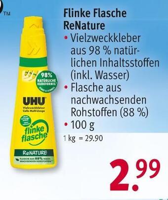 Rossmann Uhu flinke flasche renature Angebot