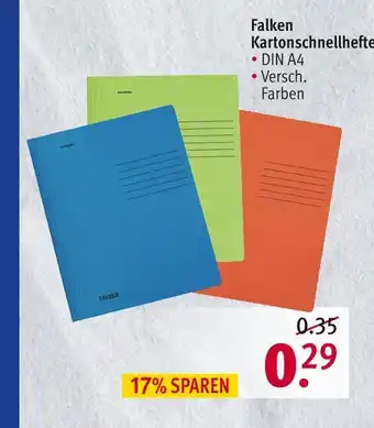 Rossmann Falken kartonschnellhefter Angebot