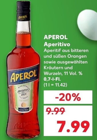 Kaufland Aperol Aperitivo 0,7 L Angebot