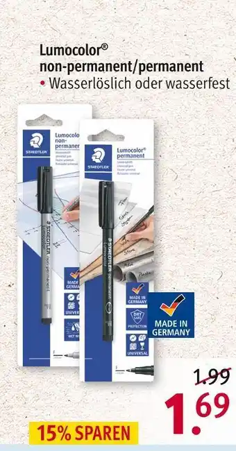 Rossmann Staedtler lumocolor non-permanent/permanent Angebot