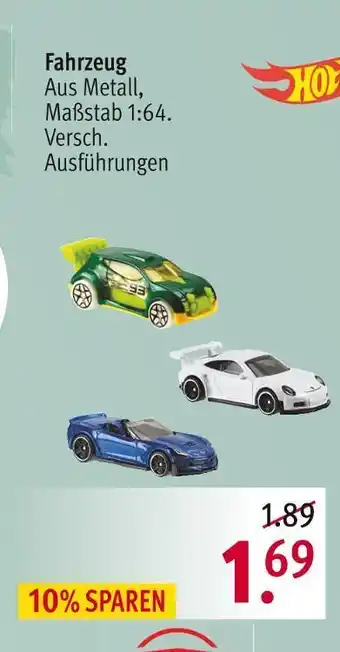 Rossmann Hot wheels fahrzeug Angebot