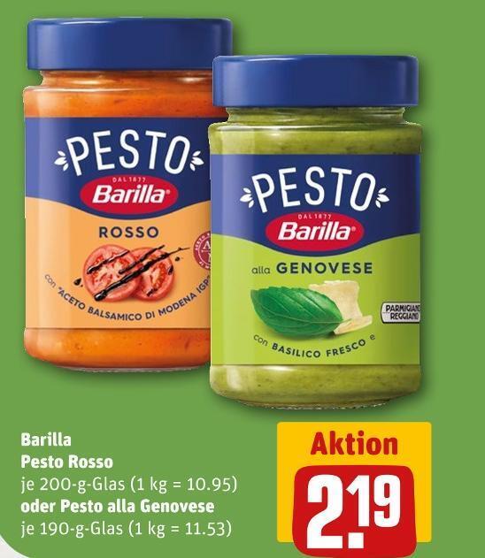 Barilla pesto rosso oder pesto alla genovese Angebot bei REWE