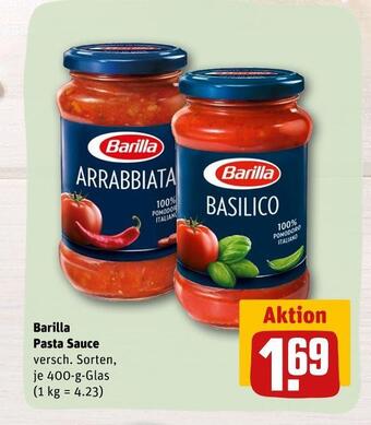 REWE Barilla pasta sauce Angebot