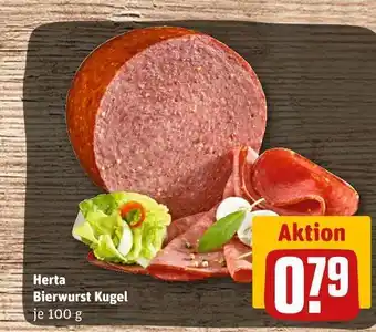 REWE Herta bierwurst kugel Angebot