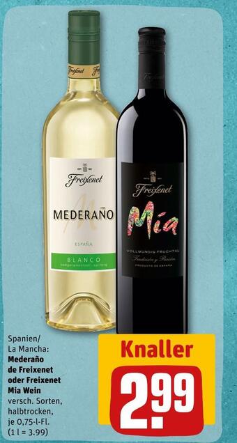 REWE Mederaño de freixenet oder freixenet mia wein Angebot