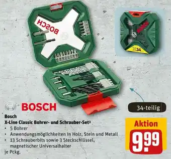 REWE Bosch x-line classic bohrer- und schrauber-set Angebot