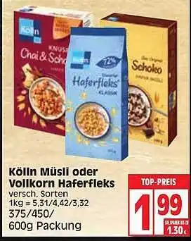 Edeka Kölln Müsli Oder Vollkorn Haferfleks Angebot