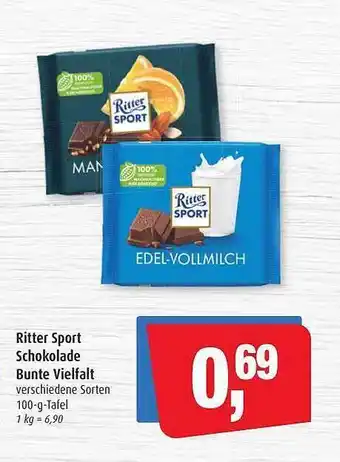 Markant Markt Ritter Sport Schokolade Bunte Vielfalt Angebot