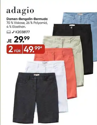 Galeria Adagio Damen-bengalin-bermuda Angebot