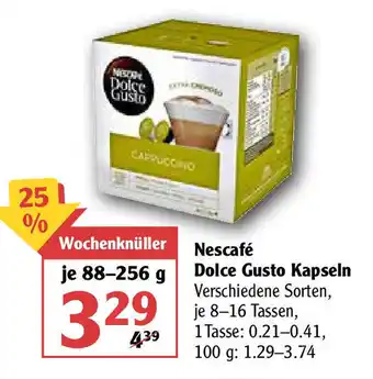 Globus Nescafé Dolce Gusto Kapseln 88-256 g Angebot