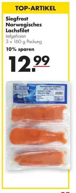 Handelshof Siegfrost Norwegisches Lachsfilet 3x160 g Packung Angebot