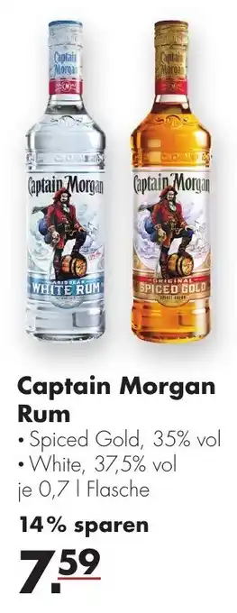 Handelshof Captain Morgan Rum 0,7 L Flasche Angebot