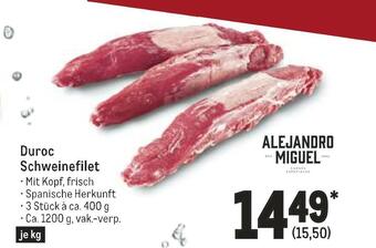 METRO Duroc schweinefilet Angebot