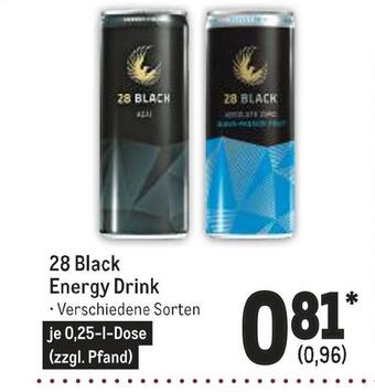 METRO 28 black energy drink Angebot