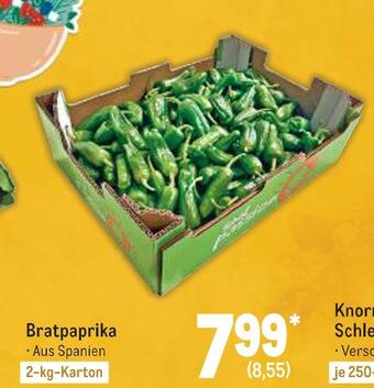 METRO Bratpaprika Angebot
