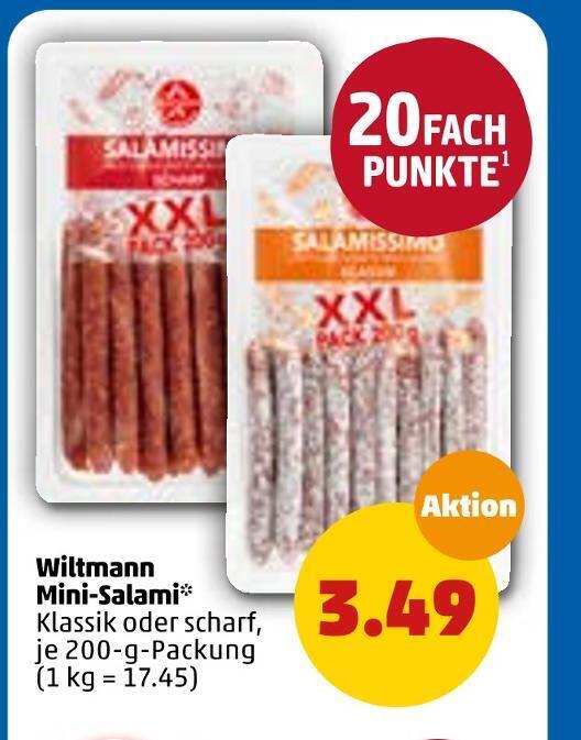 Wiltmann minisalami Angebot bei PENNY