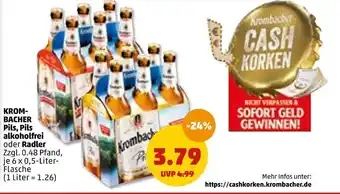 PENNY Krombacher pils oder pils alkoholfrei oder radler Angebot